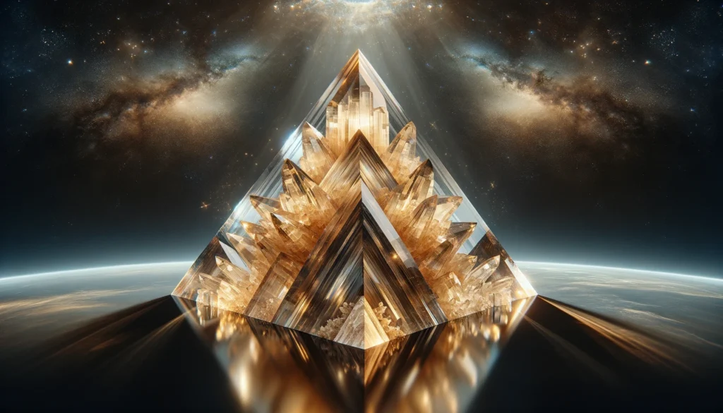 Golden Healer Quartz Pyramid