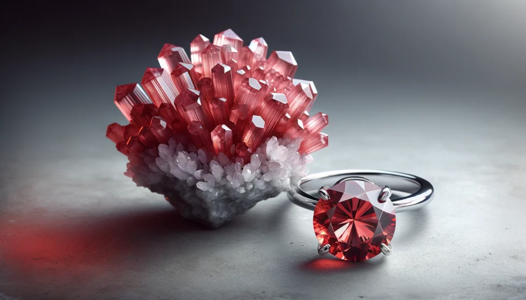 Red Calcite Ring