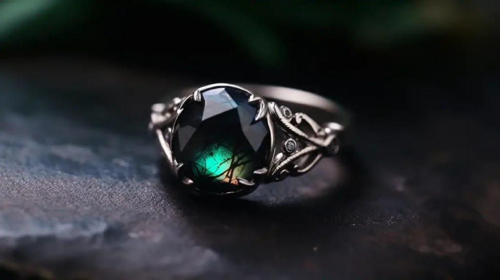Rainbow Obsidian Ring