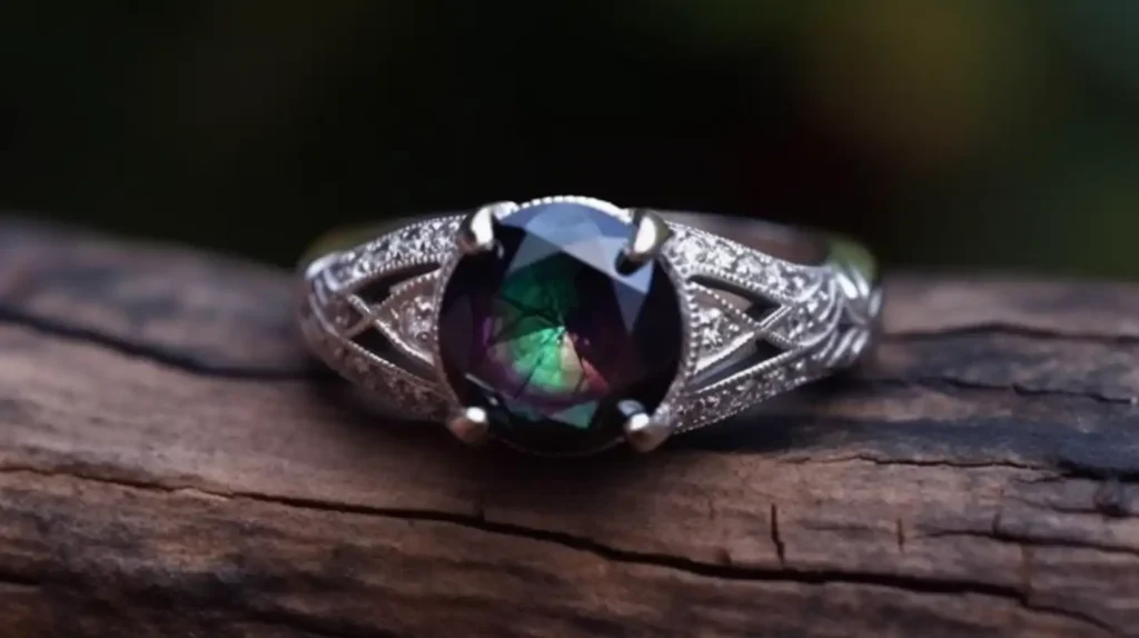 Rainbow Obsidian Ring new