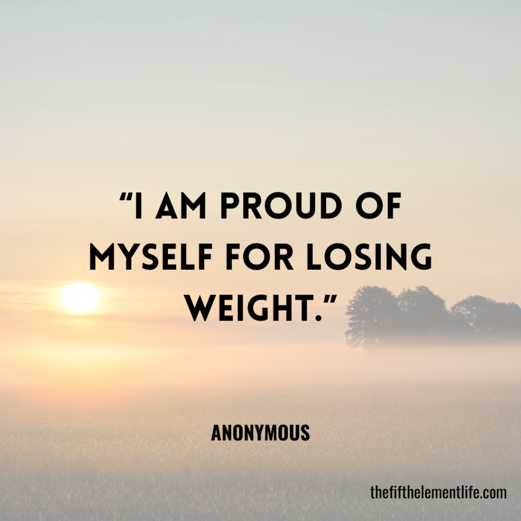 affirmations to lose weight