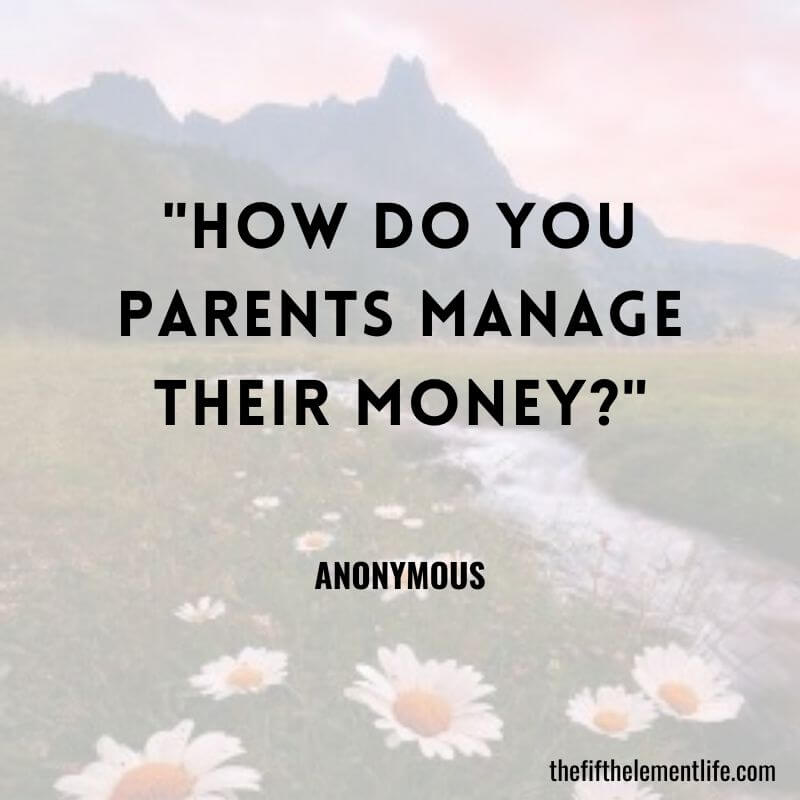 parents manage their money