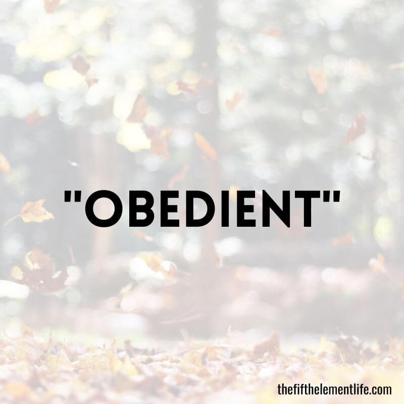 "Obedient"