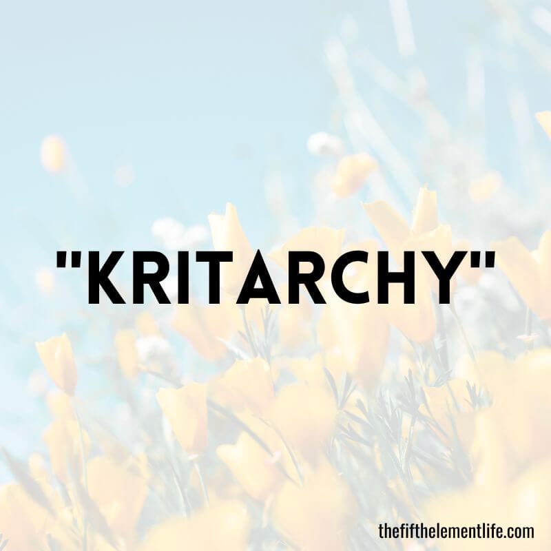 "Kritarchy"