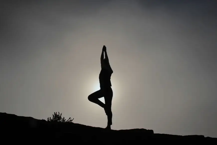 A person doing yoga