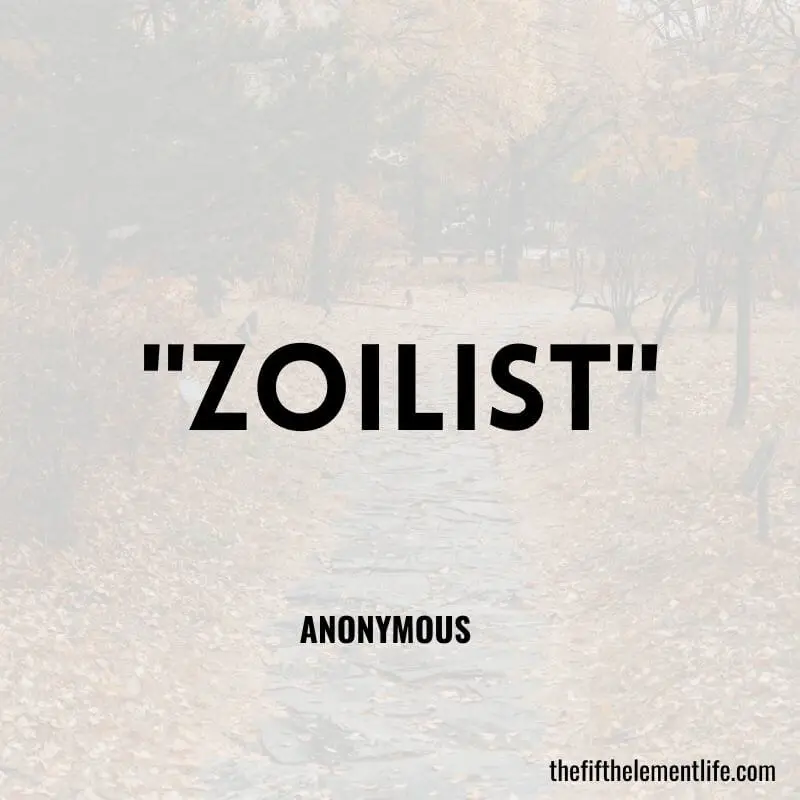 "Zoilist"-Negative Words That Start With Z