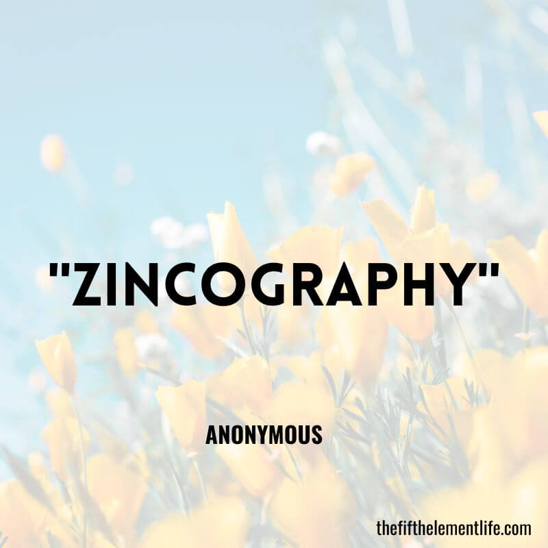 "Zincography"-Negative Words That Start With Z