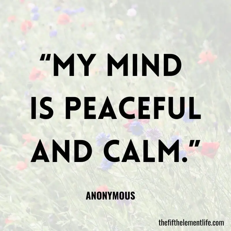 “My mind is peaceful and calm.”-Relationship Manifestation Affirmations