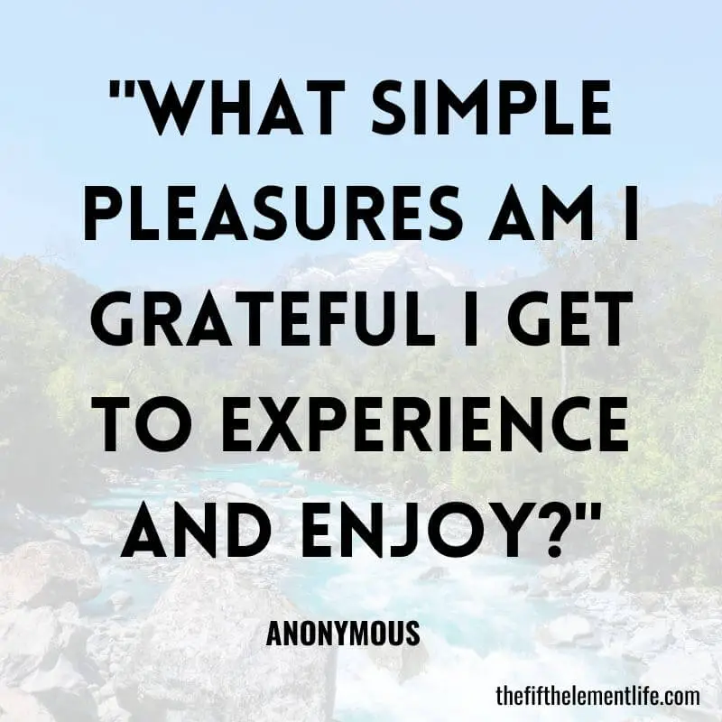 "What simple pleasures am I grateful I get to experience and enjoy?"