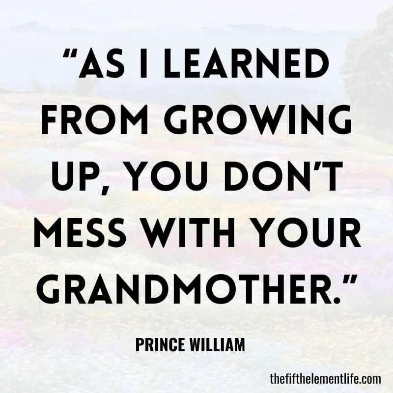 “As I learned from growing up, you don’t mess with your grandmother.”-Quotes About Children Growing Up 