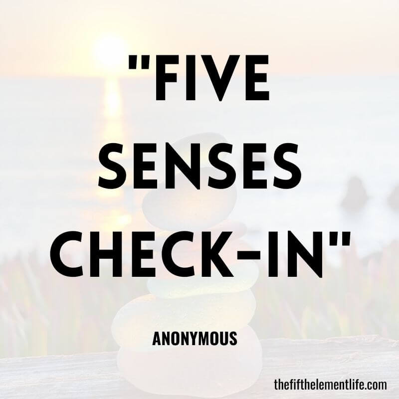 "Five Senses Check-In"